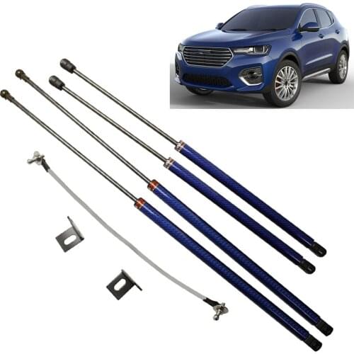 For Haval h6 2011-2018 Front Bonnet Hood & Rear Tailgate Modify carbon fiber Gas Struts Lift Support Shock Damper Absorber