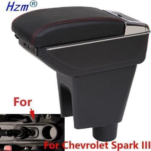 For Chevrolet Spark III Armrest box 2011 2012 Aveo T200 Car armrest box car accessories interior storage box