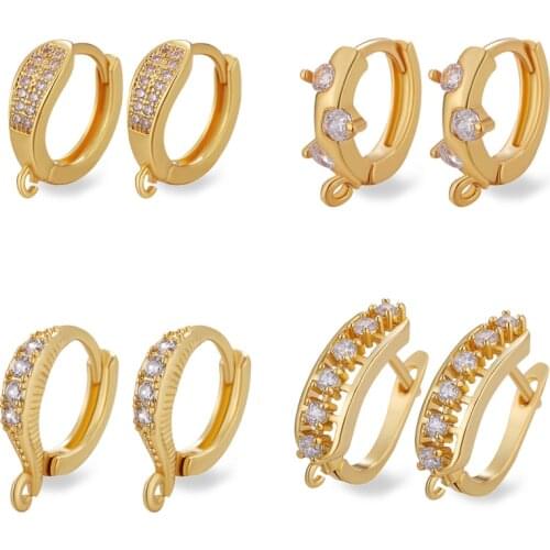 Handmade DIY Earrings Findings Accessories Fashion Gold Silver Color Ear Wire High Quality Hoop Wedding Earring Hook Clasps