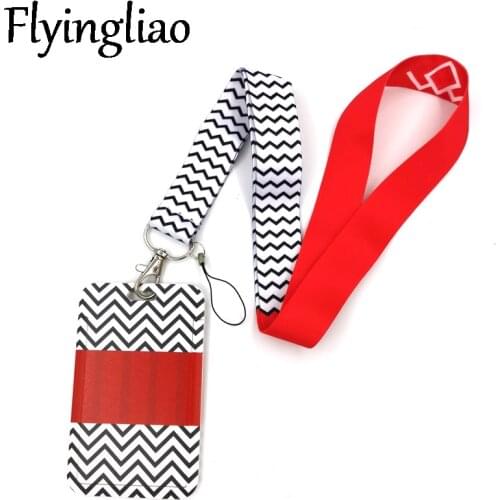 Twin Peaks Lanyard Credit Card ID Holder Bag Student Women Travel Card Cover Badge Car Keychain Gifts Accessories Decorations