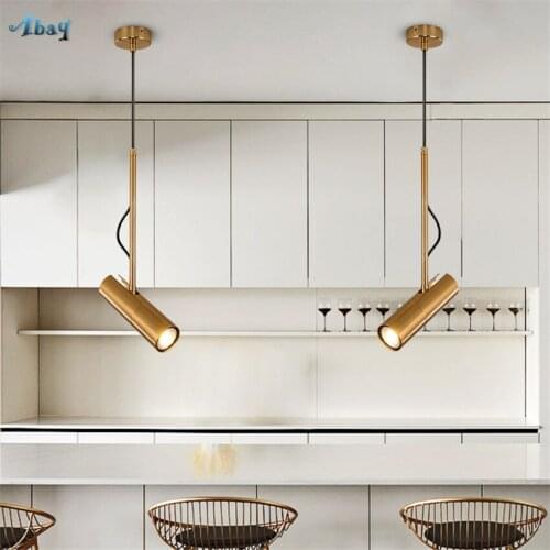 Nordic Bar Modern LED Gold Pendant Lights Bedroom Bedside Living Room Cafe Dining Room Droplight Shop Lamps Hanging Fixtures