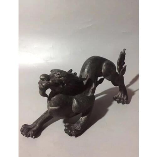 Hand-made Pure Bronze Pixiu God Animal Statues Restoring Ancient Bronze Carvings Safe Auspicious Home Decorations