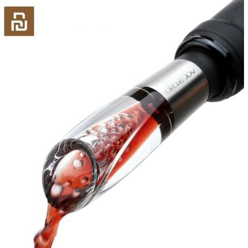 Youpin CIRCLE JOY Stainless Steel Fast Wine Decanter Mini Portable Wine Filter Air Intake Bottle Pourer Aerator For Family / Bar