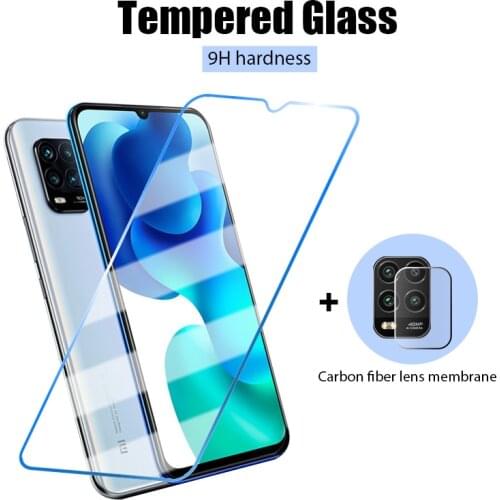 2 in 1 Protective Tempered Glass For Xiaomi mi 10 9 Lite High Hardness Screen Protector Camera Film For Xiaomi mi A1 A2 A3 Lite