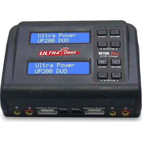 UP200 DUO 200W Dual Output Double Screen Display Large Current 10A Balance Charger For LiPo LiFe Lilon LiHV NiCd NiMh RC Battery