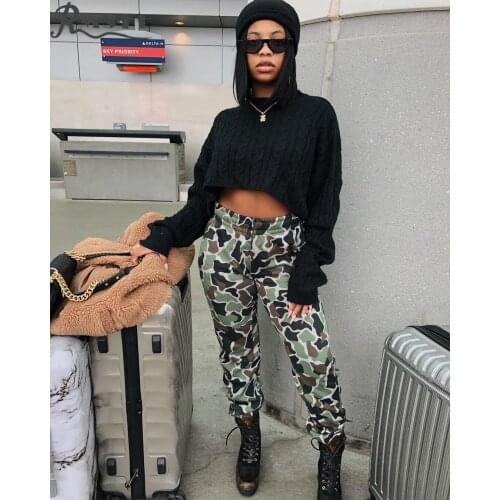 RMSFE 2021 Spring And Summer European And American Womens Fashion Street Camouflage Printing Slacks Sportswear Pants