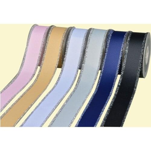 1.5" inch or 1-1/2" inch (38mm) Silver Purl Grosgrain Fringe Ribbon For DIY Hairbow Crafts Wedding