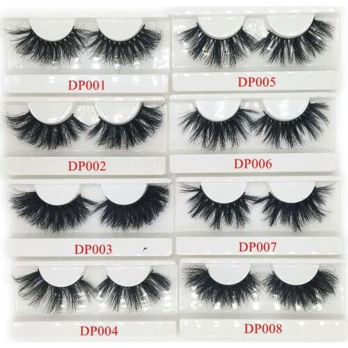 1 pair 25mm false eyelash real mink 5d 6d long style wispy strip lash vendor supply 25mm eyelash dramatic lash with paper box