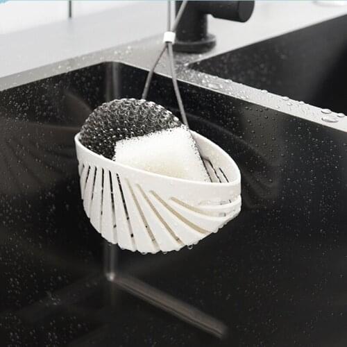 1Pc Kitchen Sink Sponge Holder Sink Shelf Soap Sponge Drain Rack Storage Basket Bag Kitchen Bathroom Organizer Storage Rack
