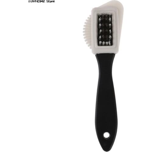 1PCS 3 Side Cleaning Brush For Suede Nubuck Boot Shoes S Shape Shoe Cleaner Brush For Footwear Shoe Horn Shoe Care Cleaning Tool