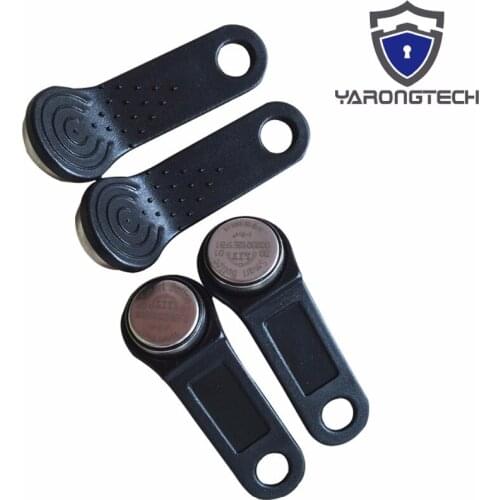 100pcs DS1990A-F5 TM Card iButton Tag with wall-mounted holder Black
