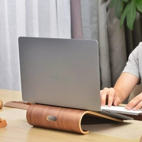 2021 Cooling Wooden Laptop Computer Notebook Wood Stand Holder Support Radiator for Apple Macbook Hp Notebook Computer Bracket