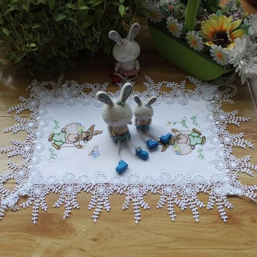 2021 Modern Lace Placemat coffee Embroidery Table place Mat cloth Doily Cup tea dining Coaster mug Christmas drink Pad kitchen