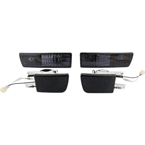 4Pcs Car Smoked Front Bumper Fog Light + Turn Signal Lamp for Jetta MK3 Golf 1992-1997