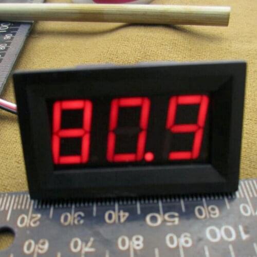 50pcs LED Vehicles Motor New 0-100V Red Mini Digital Voltmeter Voltage Panel Meter 48*29*21mm