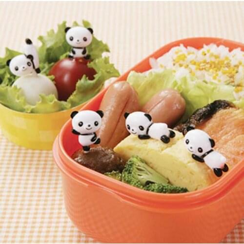8PCS Panda Animal Fruit Dessert Fork Set Mini Cartoon Children Snack Cake Dessert Pick For Kids Toothpick Lunches Party Decor