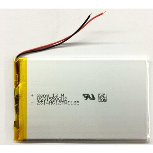 315586 Brown polymer lithium battery charging electric core 2050mah tablet computer 3.7V Rechargeable Li-ion Cell