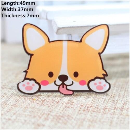 Free shipping 1pcs lovely fox Accessories Fashion cartoon acrylic Brooch Badge Pin Collar brooch Jewelry Gift,Pet cloth