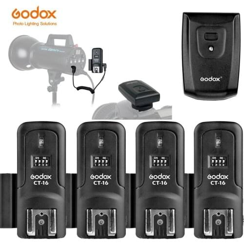 Godox CT-16 16 Channels Wireless Radio Flash Trigger Transmitter + Receiver Set for Canon Nikon Olympus Pentax Studio Flash