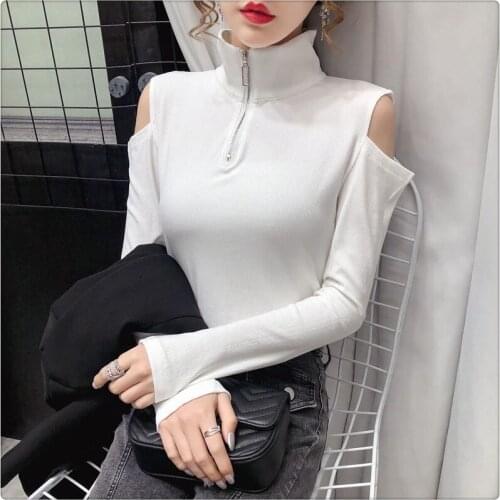 Cheap wholesale 2019 new autumn winter Hot selling womens fashion casual t shirt lady beautiful nice Tops BC73