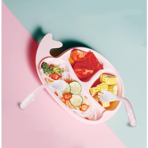 Baby Silicone Plate Kids Bowl Plates Baby Feeding Silicone Bowl Baby Silica Gel Dishes Kids Tableware Cartoon Baby Bowl