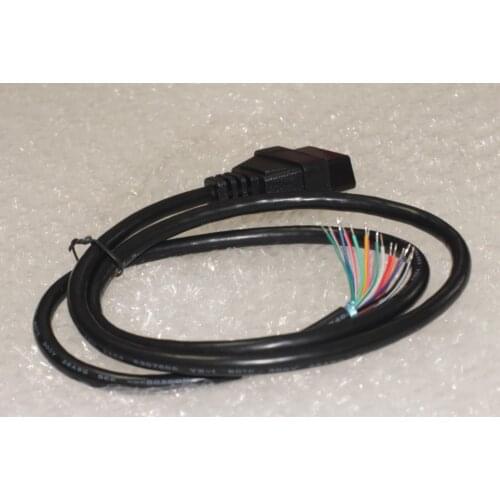 10pcs 16 PIN Car Diagnostic Interface & Adapter OBDII OBD 2 OBD2 16pin Female Connector To Open OBD Cable 100cm