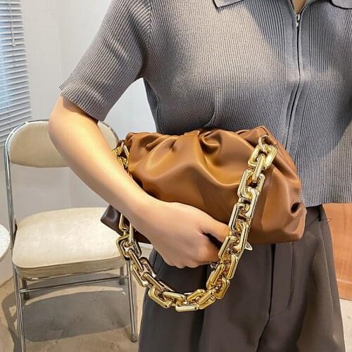 Designer Pu Leather Chain Shoulder Bag High Quality Ladies Crossbody Bags for Women Fashion Female Small Handbags Messenger Bags