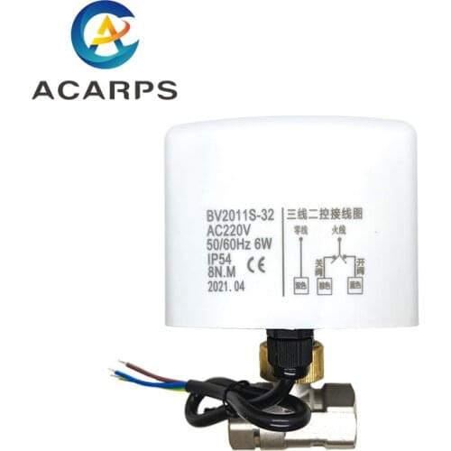 1/2" 3/4" 1" Stainless Steel Electric Ball Valve Three Wire Two Control Two Way 220V 24V 12V Electric Actuator Internal Thread S