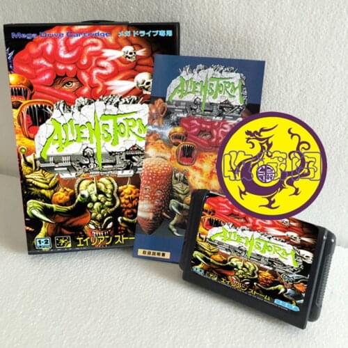 Alien Storm With Box And Manual 16bit MD Game Card For Sega Mega Drive For Genesis