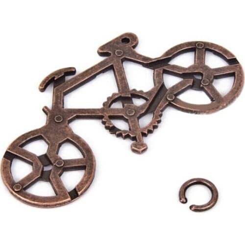 Classic Metal Bike Puzzle IQ Logic Brain Teaser Puzzles Game for Adults Children