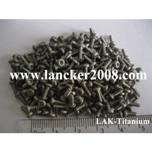 M2x6 Gr2 Hexagon socket button/round head titanium self-tapping screw