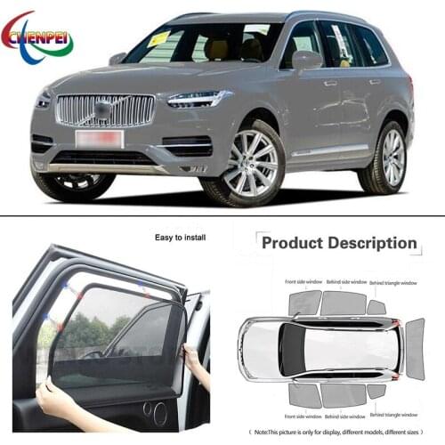 For Volvo XC60 2017-2019 Car Full Side Windows Magnetic Sun Shade UV Protection Ray Blocking Mesh Visor Car Accessories