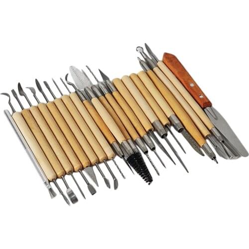 22set Clay Sculpting Set Polymer Shapers Pottery Modeling DIY Crafts Making