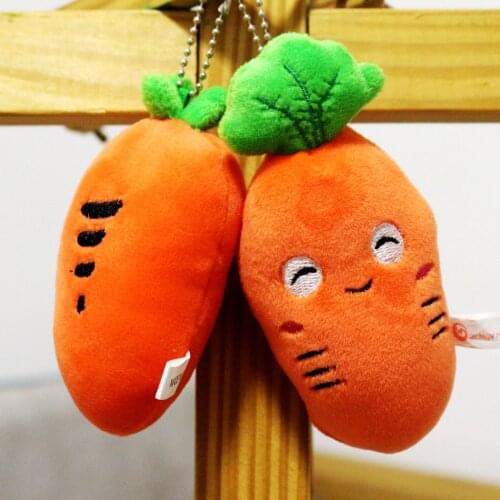 New lifelike 10cm plush cute Simulation happy carrot soft doll Pendant bag decoration Keychain festival christmas gift friend