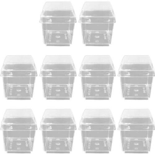 2021 New 10pcs Disposable Dessert Cups with Lid Clear Plastic Mousse Cup for Pudding Appetizer Jelly Yogurt Event Party Kitchen