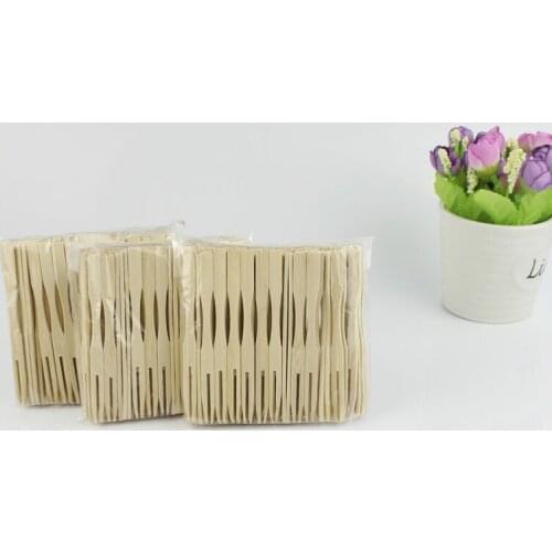 4000 Pieces Disposable Natural Bamboo Fruit Fork Stick 9cm Cafe Bar Restaurant Pub Party Supplies ZA6779