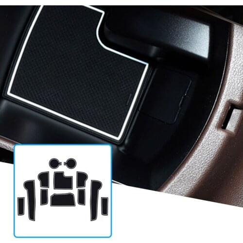 RUIYA For Soul Booster 3th 2020 Car Door Groove Mat Anti-slip Slot Pad Auto Interior Organizer Accessories White 12 Pcs