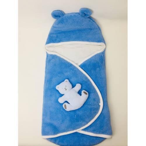 Cute Baby Welsoft Swaddle Blanket Blue