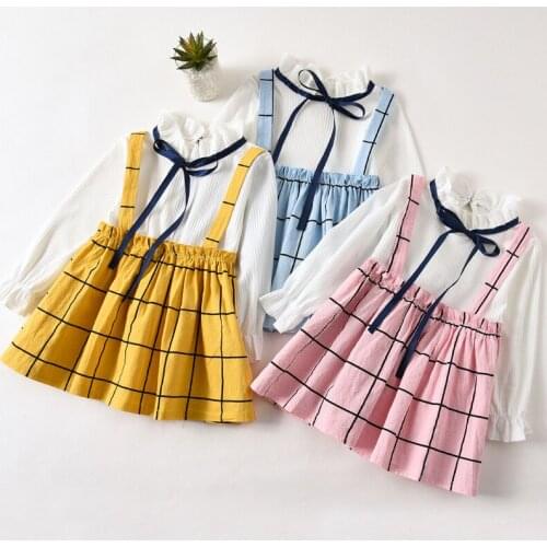 Baby girls spring dress 2020 elegant kids dresses for girls long sleeve party princess dress autumn children girl clothes