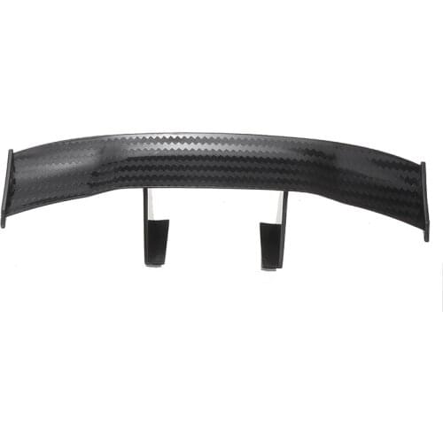 1pcs Universal Carbon Fiber Pattern Spoiler Car Trunk Rear Tail Wing Car Decoration Accessories