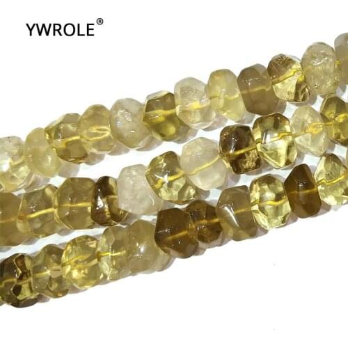 100% Natural irregular Lemon Quartz Stone Beads For Jewelry Making DIY Bracelet, Necklace Earring Size 9-14 mm Strand 15"