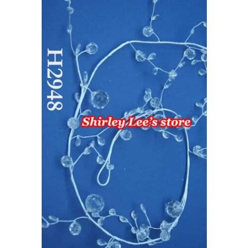 24pcs X 6 ft Acrylic Crystal Garland Multi Sized Beaded Garland for Wedding Cake Decoration