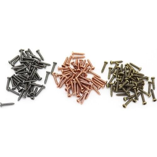 30/50/100pcs Electric Guitar Tuning Screw, Folk Guitar Button Screw, Electric Bass Button Mounting Screw 2.2×11mm