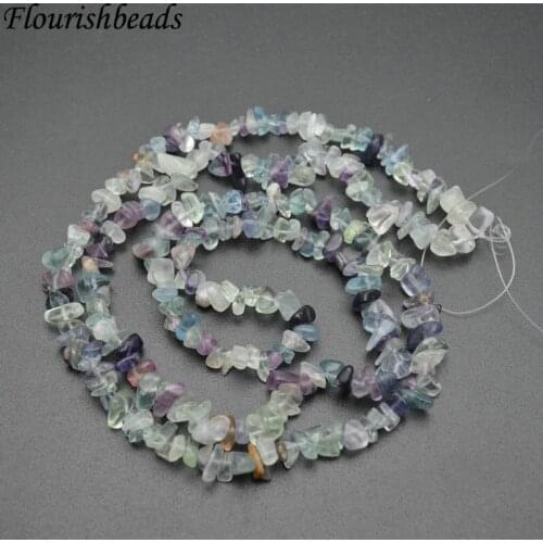 5~8mm Natural Flourite Irregular Shape Stone Chips Loose Beads 1 Strand