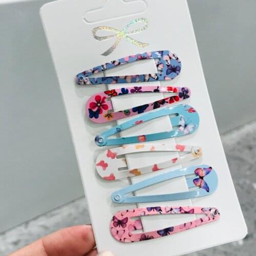 6Pcs/Set European American Animals Butterfly BB Hairpins Kids Baby Girls Hair clip Headdress Children Women Hair Accessories