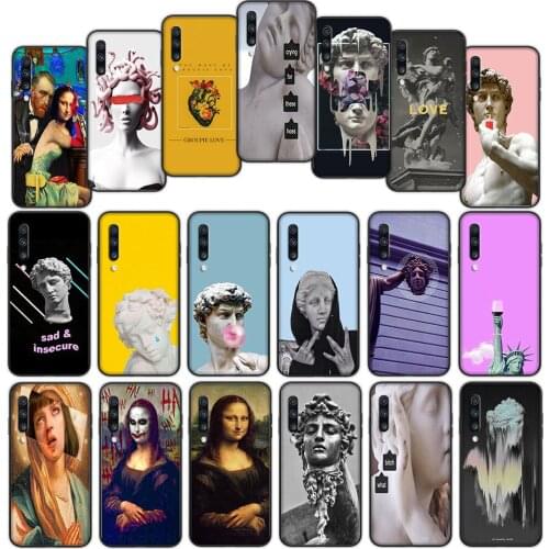 Art Aesthetic Mona Lisa David Soft Cover Case for Samsung Galaxy S20fe S21 Plus A02 A12 A32 A52 A72 F62 M02 M62 Ultra Cover