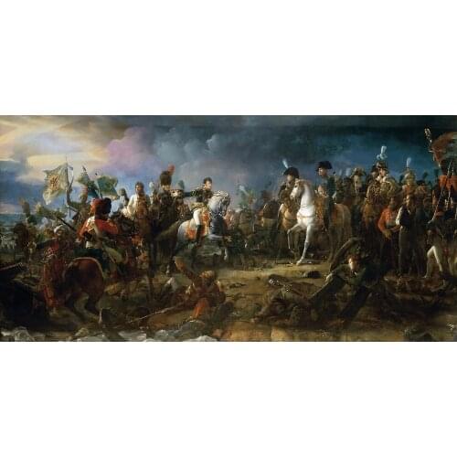 Large -TOP painting # French king Emperor Napoleon Bonaparte Napoleon at the Battle of Austerlitz oil painting --good quality
