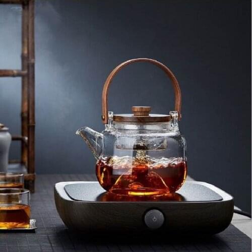 800ML High Borosilicate High Temperature Resistant Glass Teapot Electric Ceramic Stove Steam Boiling Teapot Household Boiling