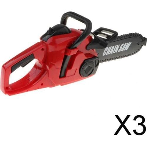 3xChainsaw Toy Chainsaw Playset Power Tool W/ Realistic Sounds Yardwork Toy