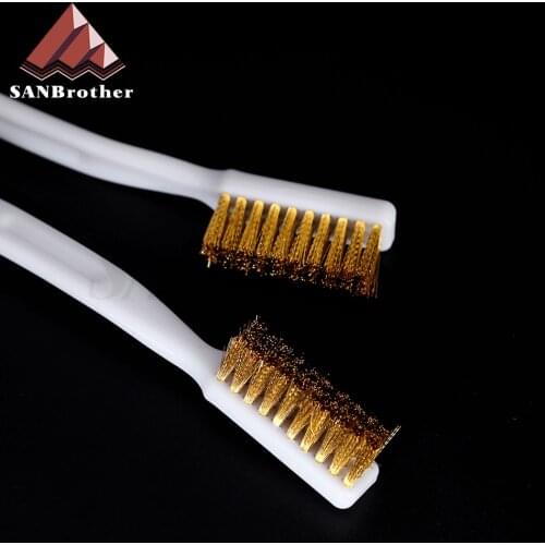 3D Printer Cleaner Tool Copper Wire Toothbrush Nozzle Brush For Cleaning Nozzle /Heating Block /Hotend Hot Bed 3D Printer Parts